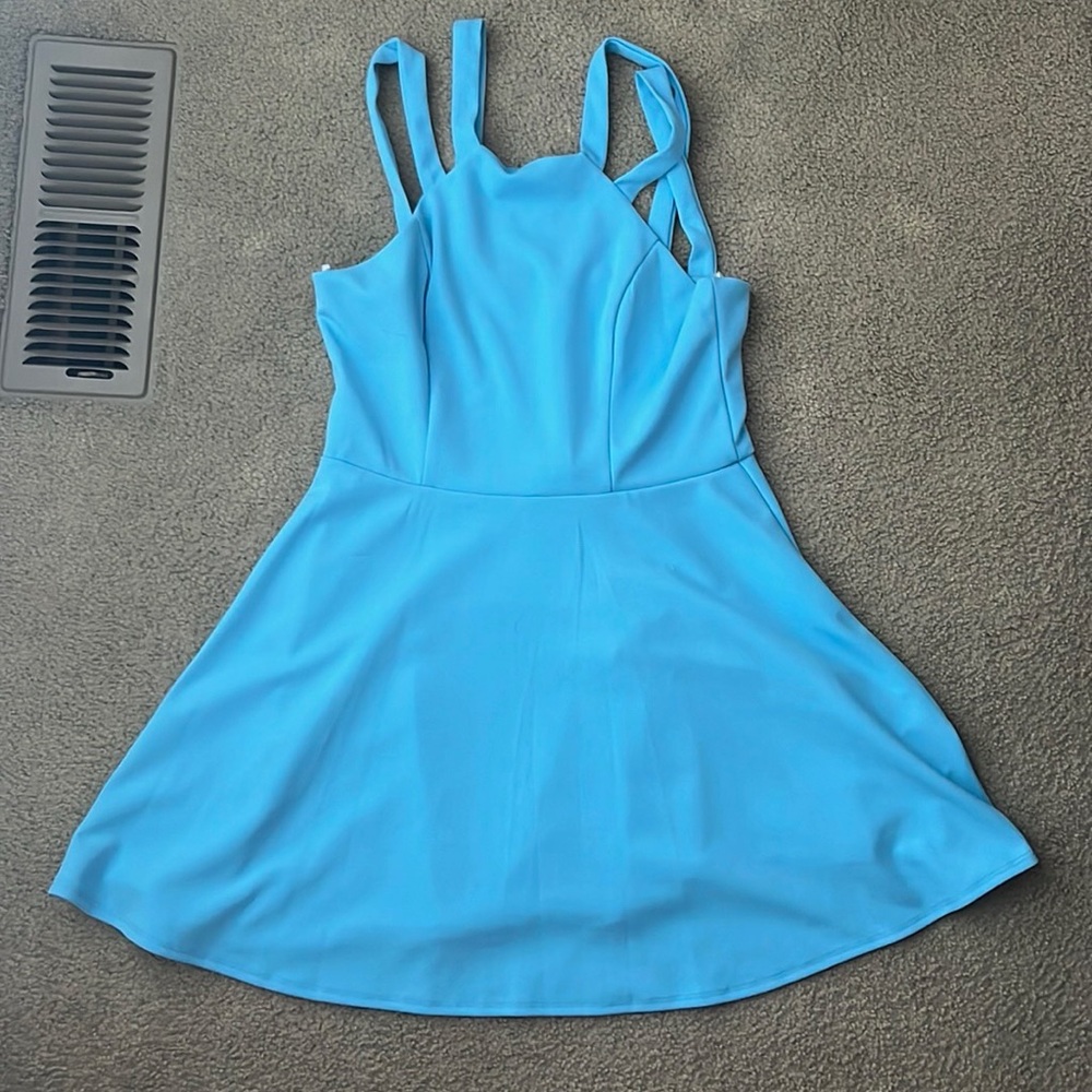 Blue strap dress